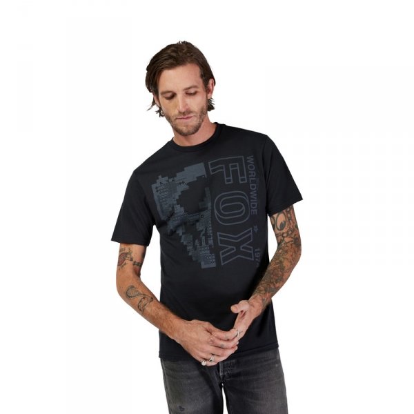FOX T-SHIRT IMAGE SKULL PREM BLACK