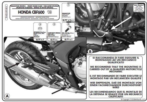 Kappa KN456 Gmole Cbf 600S/ Cbf 600N (04 > 09)