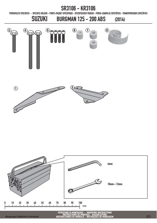 GIVI SR3106 adapter pod kufer do Burgman 125/200