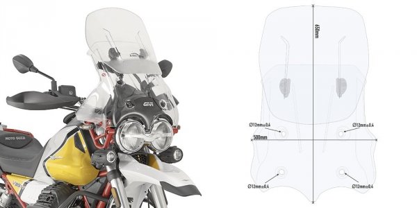 GIVI AF8203 SZYBA REGULOWANA AIRFLOW MOTO GUZZI V85