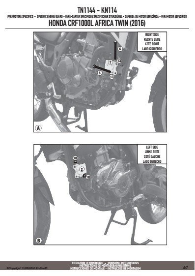 GIVI TN1144 GMOLE DOLNE HONDA CRF1000L AFRICA TWIN