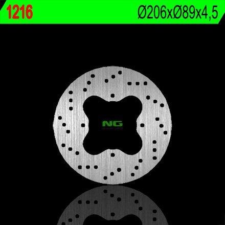 NG1216 TARCZA HAMULCOWA POLARIS 325/330/500 '02-'06 (206X89X4,5) (4X8,5MM)