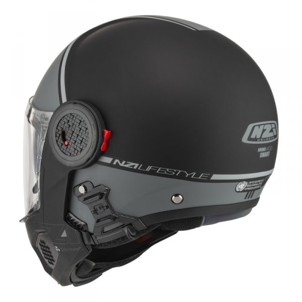 Kask Motocyklowy NZI Minimod Duo Smart Black Antracite Matt