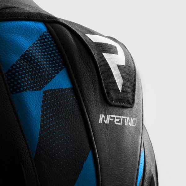 REBELHORN KURTKA SKÓRZANA INFERNO BLACK/BLUE/WH/RE