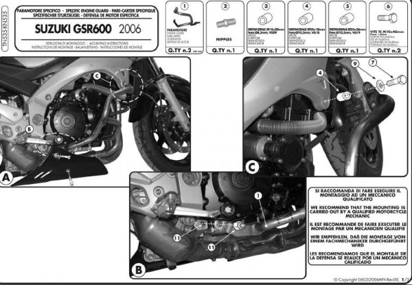 Kappa KN535 GMOLE GSR 600 (06 > 11)