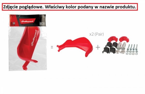 Komplet osłon kierownicy Polisport Sharp [zielony]
