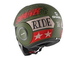 SHARK Kask otwarty DRAK TRIBUTE RM cza/cz/mat/ziel