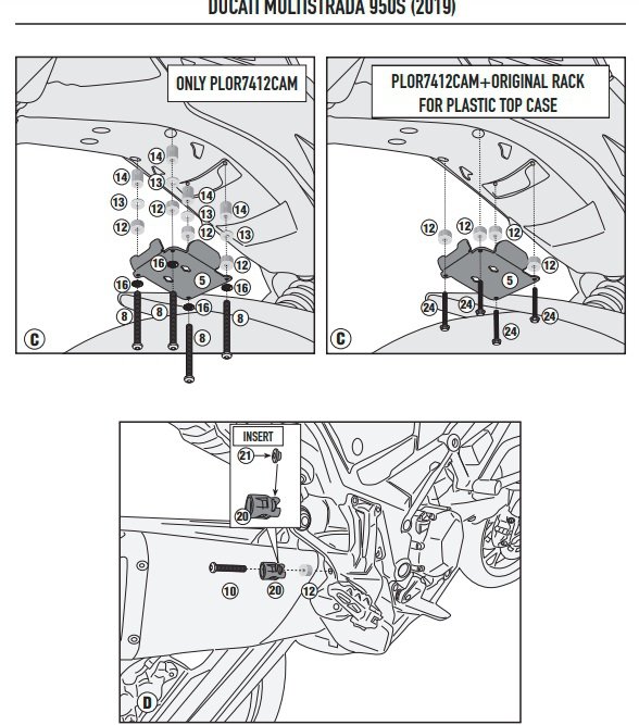 KAPPA STELAŻ KUFRÓW MONOKEY CAM SIDE DUCATI Multis