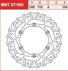 TRW LUCAS MST371EC TARCZA HAMULCOWA TYŁ SUZUKI RM