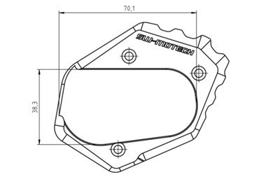 SW-MOTECH STS.07.102.10400/B POSZERZENIE STOPKI BMW R 1200 GS (13-) BLACK