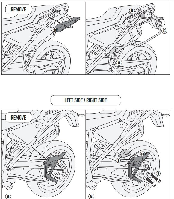 KAPPA STELAŻ KUFRÓW BOCZNYCH MONOKEY CAM SIDE KTM