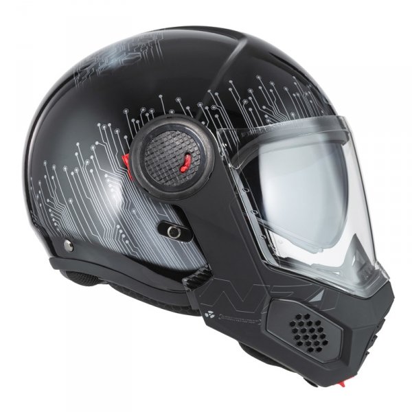 Kask Motocyklowy NZI Minimod Duo Meta Black Silver