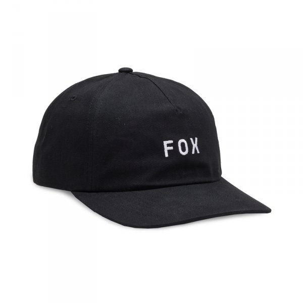 FOX CZAPKA Z DASZKIEM WORDMARK ADJUSTABLE BLACK