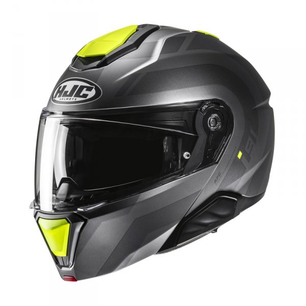 HJC KASK SYSTEMOWY I91 ARVEN GREY/YELLOW