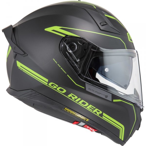 Kask Motocyklowy NZI Go Rider Stream Duo Solid Nouveau Black K Matt