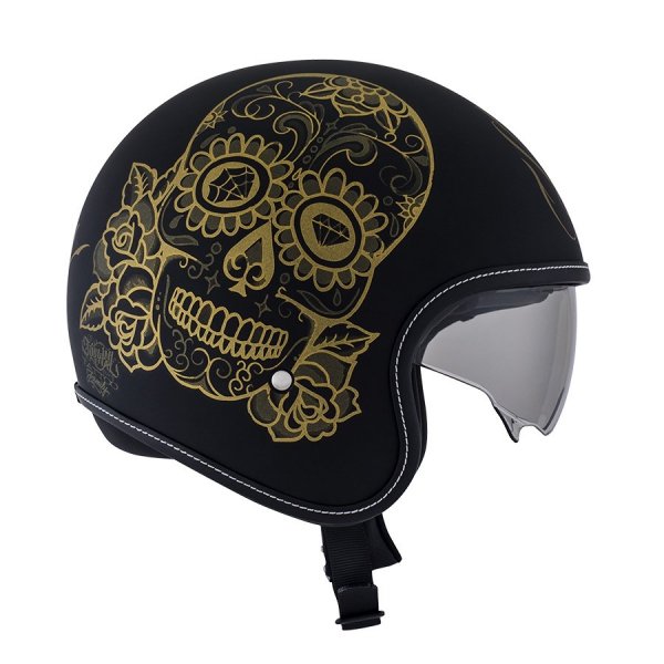 Kask SUOMY ROKK calavera BLACK/GOLD
