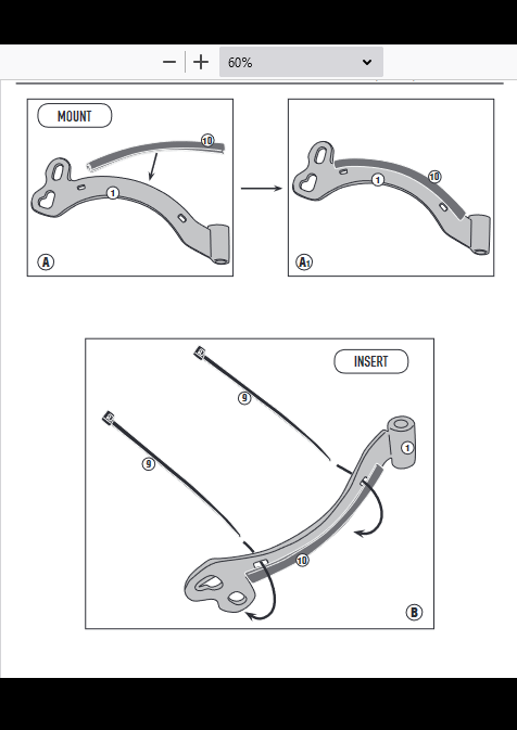 GIVI AL8204A MOCOWANIE SZYBY 100AL, 100ALB, 140A