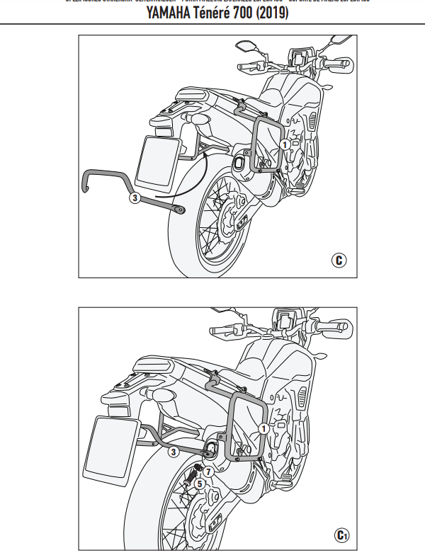 GIVI STELAŻ KUFRÓW BOCZNYCH ONE-FIT MONOK  YAMAHA