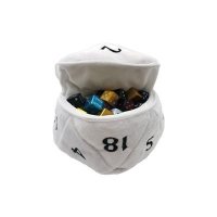 Sakwa na kości Ultra Pro D20 Plush Dice Bag - Biała 
