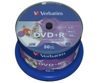 DVD+R Verbatim 16x 4.7GB Printable No ID (Cake 50) 