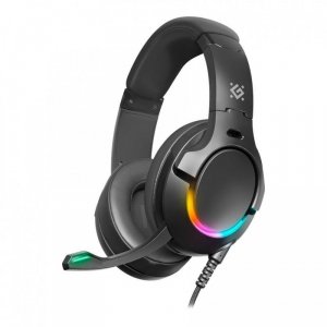 Słuchawki z mikrofonem Defender GALAXY PRO 7.1 VIRTUAL SOUND podświetlane RGB USB + GRA