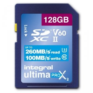 Karta pamięci SDXC INTEGRAL Ultima Pro X2 260/100MB UHS II V60 128GB