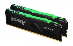Pamięć DDR4 Kingston Fury Beast RGB 32GB (2x16GB) 2666MHz CL16 1,2V czarna
