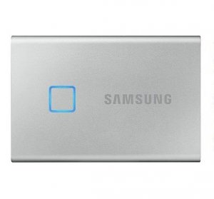 Dysk SSD zewnętrzny USB Samsung SSD T7 1TB Portable Touch (1050/1000 MB/s) USB 3.1 Silver