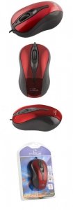 Mysz przewodowa Titanum 3D HORNET TM103R optyczna czarno-czerwona