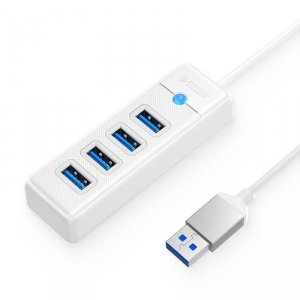 Hub USB-A  4x USB-A 3.1 Orico PW4U-U3-015-WH-EPbiały