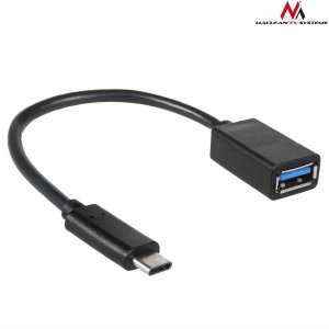 Kabel USB 3.0 Maclean MCTV-843 USB 3.1 Typ C (M) -|} USB 3.0 (F) OTG 0,15m czarny