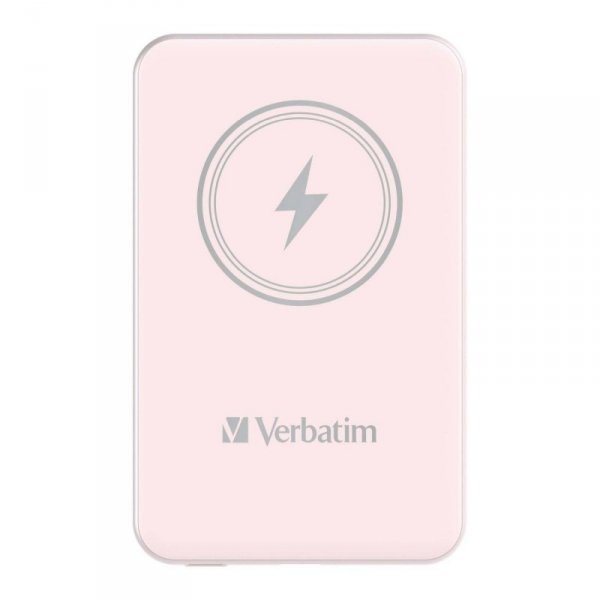 Powerbank Verbatim Charge &#039;n&#039; Go Magnetic Wireless 10000mAh USB-C PD 3.0 Pink