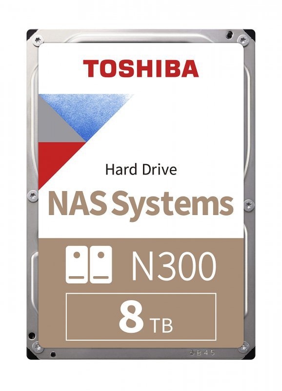 Dysk Toshiba N300 HDWG480EZSTA 8TB 3,5&quot; 7200 256MB SATA III NAS