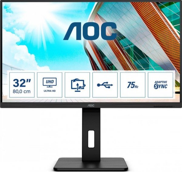 Monitor AOC 31,5&quot; U32P2 2xHDMI DP 4xUSB 3.1 głośniki