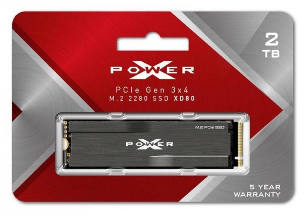 Dysk SSD Silicon Power XPOWER XD80 2TB M.2 PCIe Gen3x4 NVMe (3400/3000 MB/s) 2280