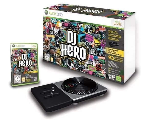 DJ HERO BUNDLE X360. Kontroler gramofonu (mikser) + muzyczna gra wideo
