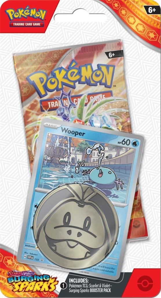 Pokémon TCG: Scarlet &amp; Violet - Surging Sparks - Checklane Blister - Wooper