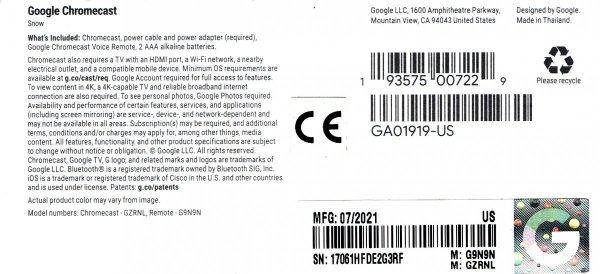 Grafika RTX 3060 12GB + Odtwarzacz Google Chromecast 4.0