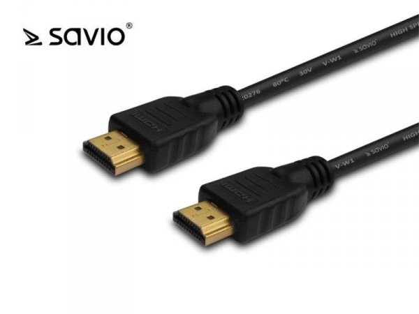 Kabel HDMI 20m, czarny, złote końcówki, v1.4 high, Savio CL-75