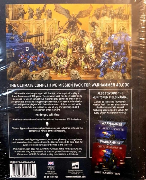 Warhammer 40,000 Chapter Approved: Grand Tournament 2020 Mission Pack and Munitorum Field Manual