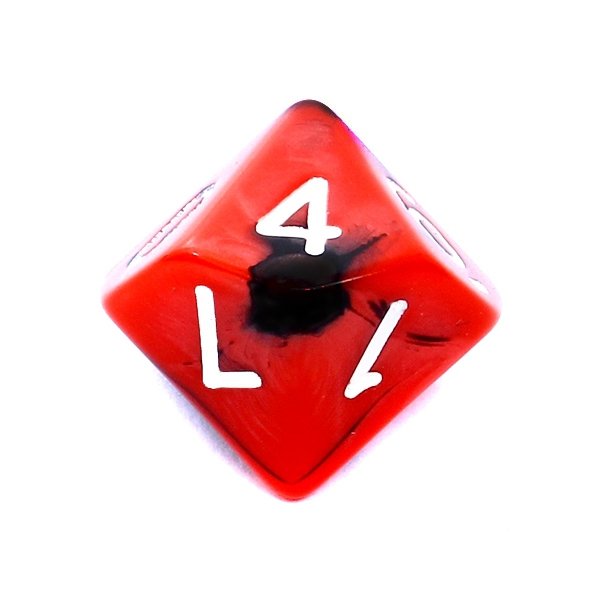 7  kości.2kolor.Czerwono-czarne.REBEL