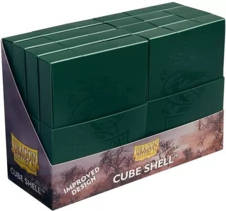 Dragon Shield Cube Shell Forest green (8) Box