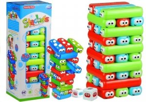 Gra Zręcznościowa Wieża Jenga z Klockami Robakami 