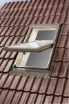 ZESTAW KRONMAT okno dachowe łazienkowe PVC 66x118 TLP U4 3 SZYBOWE + kołnierz