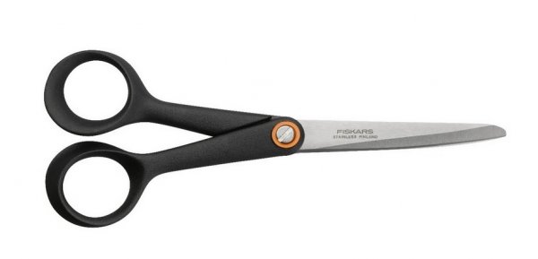 FISKARS nożyczki do papieru, 17 cm, czarne (1020415)