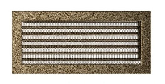 KRATKI PL kratka kominkowa 17x37 czarno-złota z żaluzją