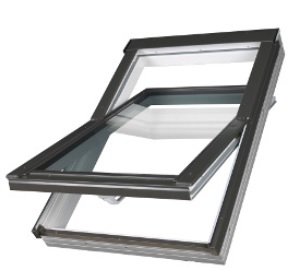 ZESTAW KRONMAT grupa FAKRO okno dachowe łazienkowe PVC 78x160 TLP + kołnierz