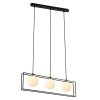 ITALUX GROSETTA PND-53423-3-BK LAMPA WISZĄCA CZARNA BIAŁE SZKLANE KLOSZE DO JADALNI 