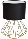 MILAGRO Lampa stojąca LUPO BLACK/GOLD 1xE27