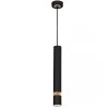 MILAGRO Lampa wisząca JOKER BLACK/WOOD 1xGU10